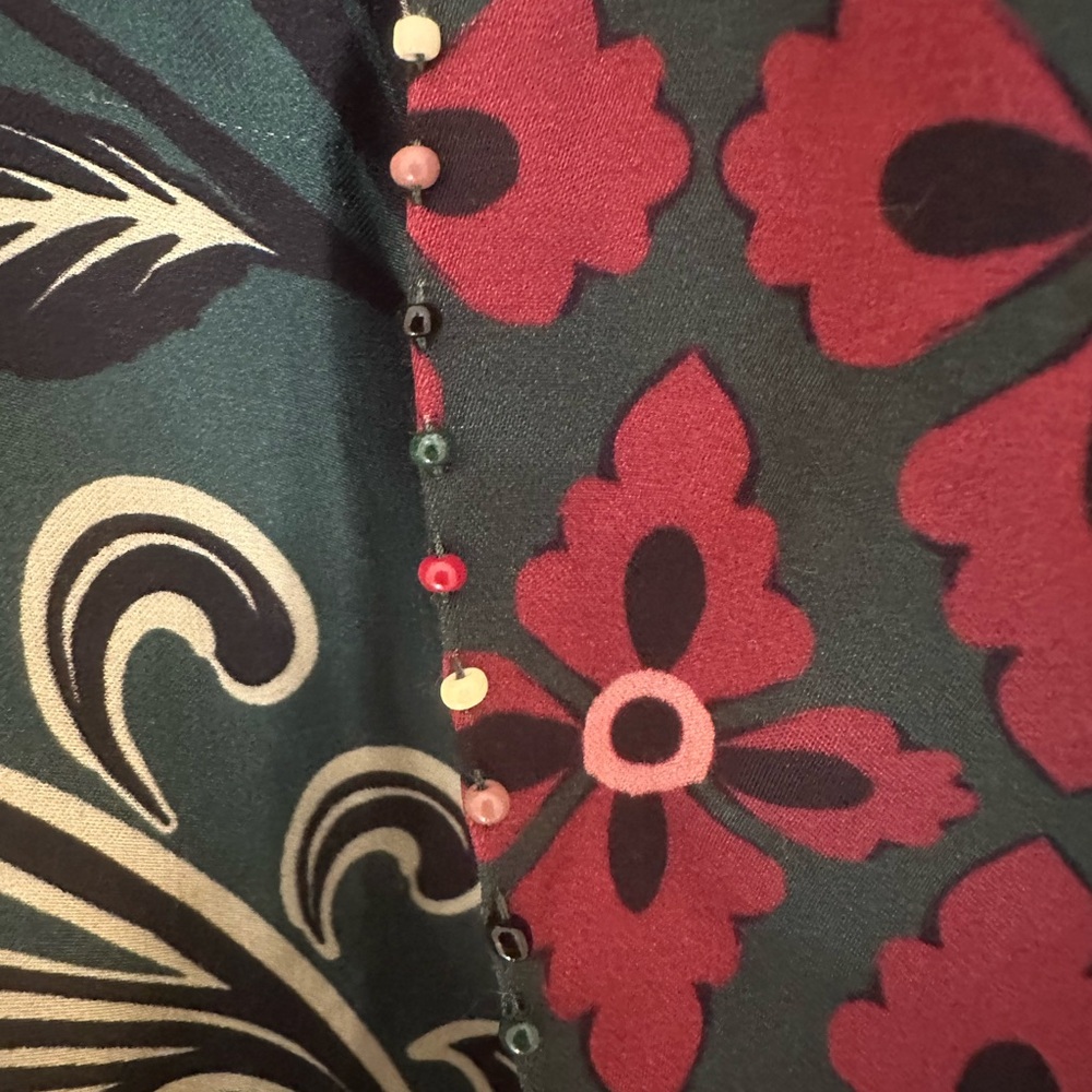 FARM Rio Floral Wrap Dress - Green and Red - Picture 3 of 3